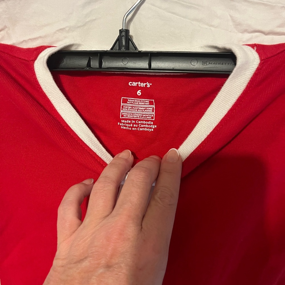 Carter's Red Santa Pajama Jogger Set - Picture 4 of 4